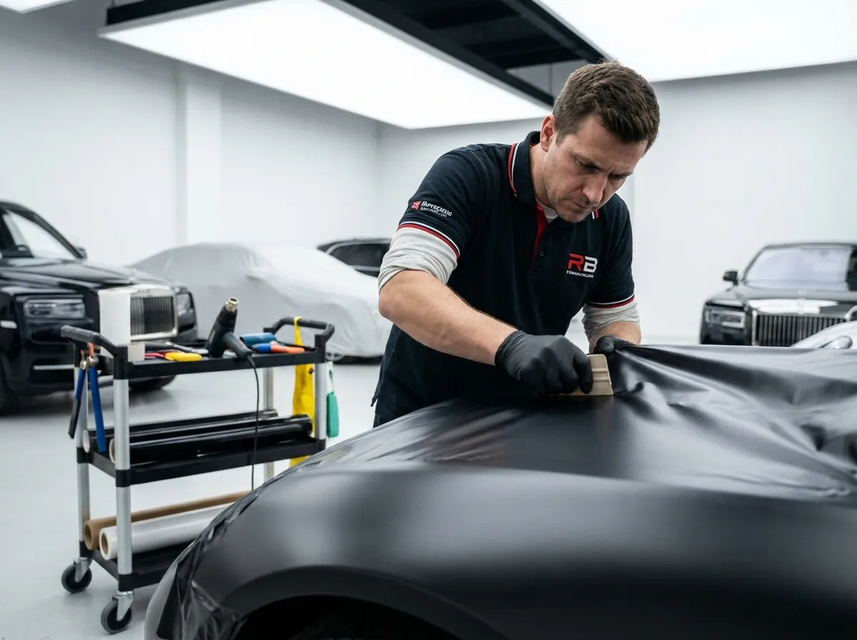 Auto & Wraps professional at work